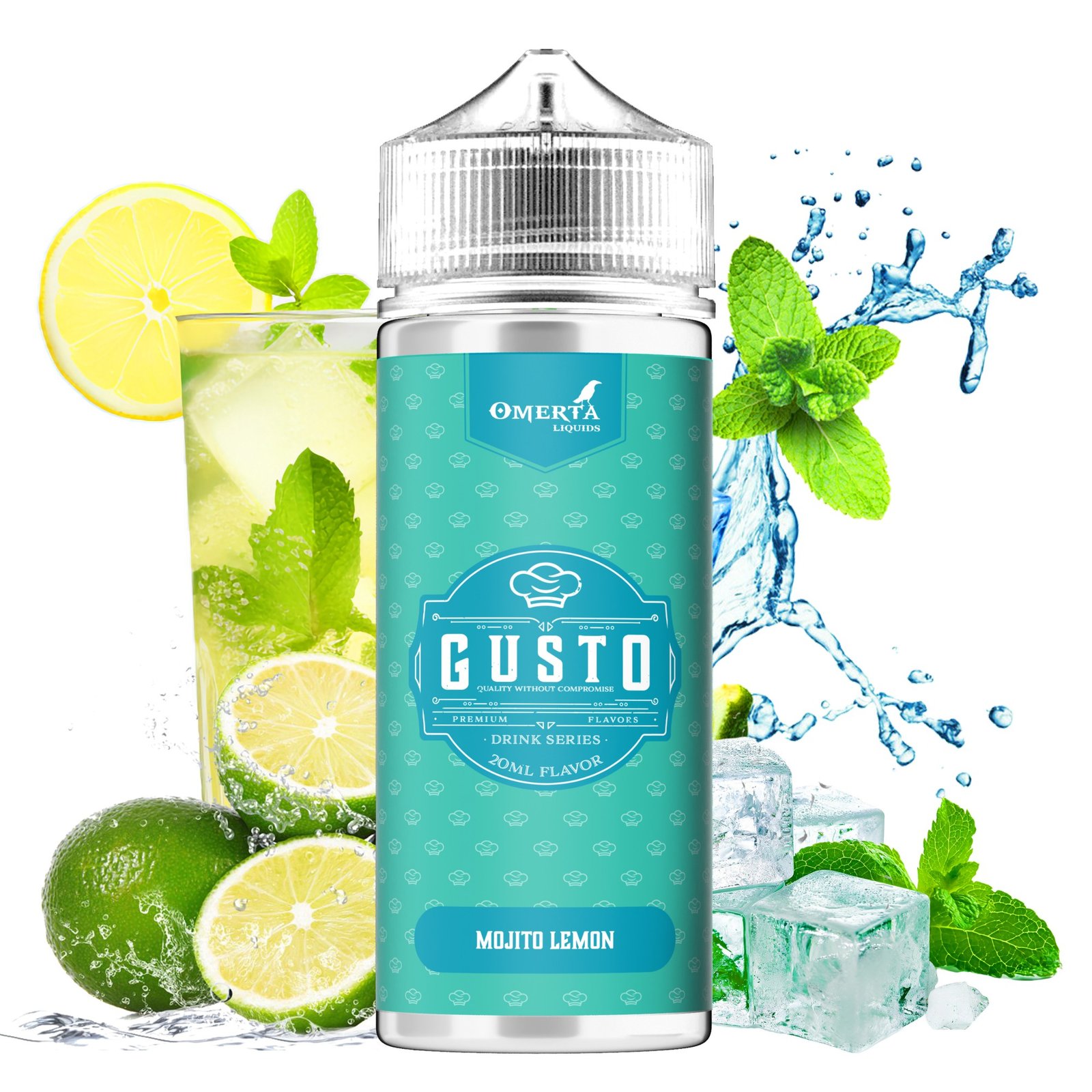GUSTO MOJITO LEMON 120ML WBF-2000x2000 Omerta Gusto Mojito Lemon 120 - Image 1