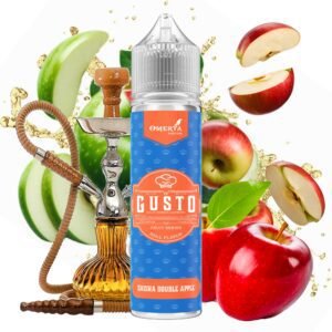 Omerta Gusto Shisha Double Apple 60ml 1 GUSTO SHISHA DOUBLE APPLE60ML WBF 2000x2000 1