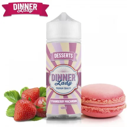 Strawberry Macaroon 40/120ML Desserts Range By Dinner Lady