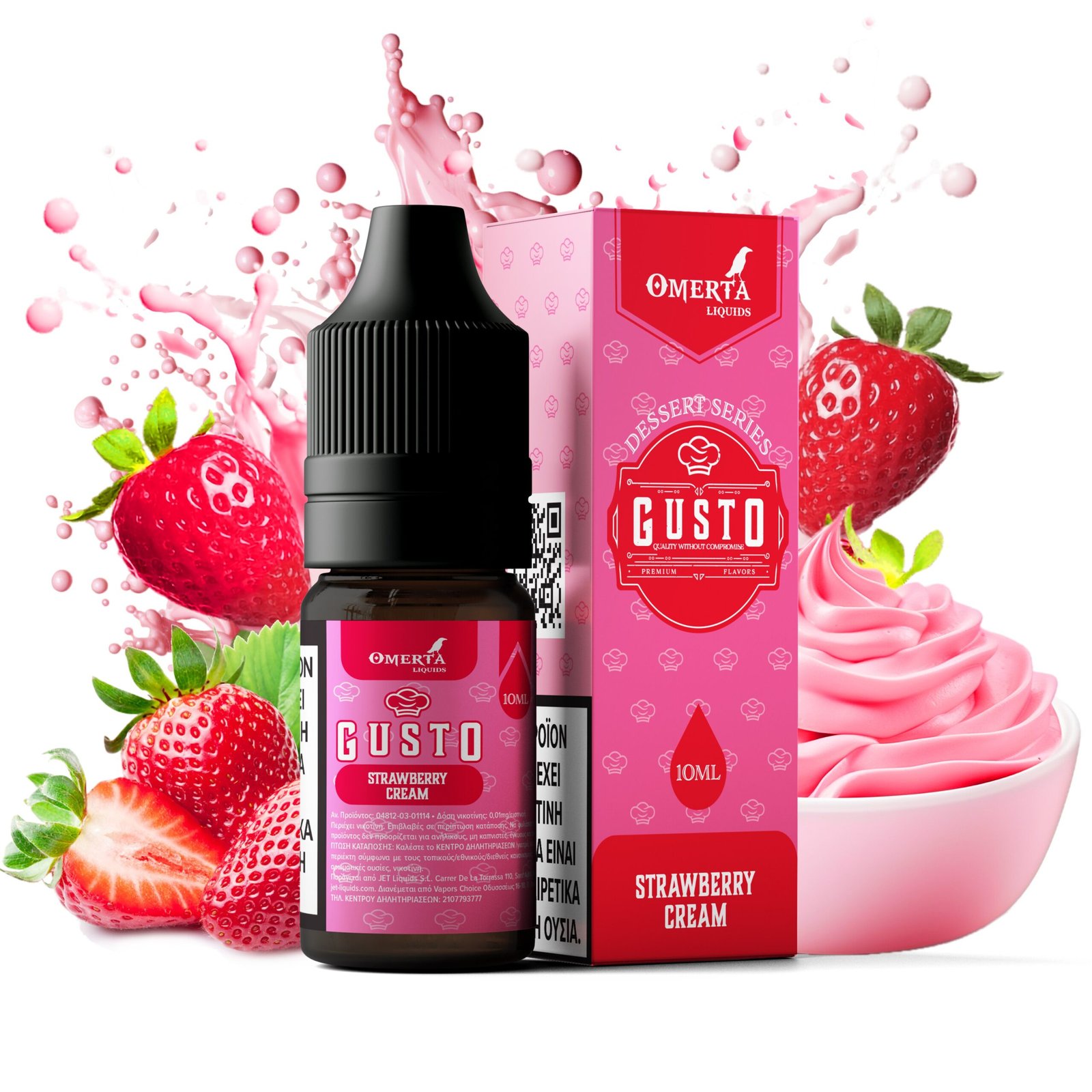 Gusto Strawberry Cream E-Liquid 10ml Gusto Strawberry Cream E-Liquid 10ml