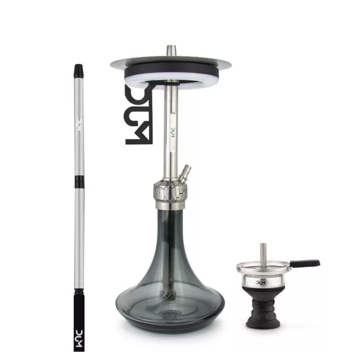 DUM Shisha Victoria SS39 Silver-Black 48cm