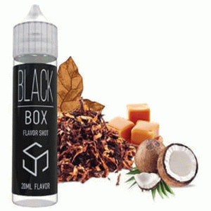 Flavor Shots Black Box Απαλό άρωμα καπνού με κρέμα καραμέλας και γευστικές νότες τροπικής καρύδας.