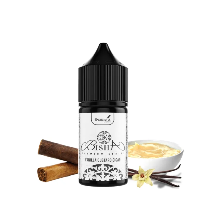 ΗΛΕΚΤΡΟΝΙΚΟ ΤΣΙΓΑΡΟ ΥΓΡΑ ΑΝΑΠΛΗΡΩΣΗΣ BISHA VANILLA CUSTARD CIGAR 30