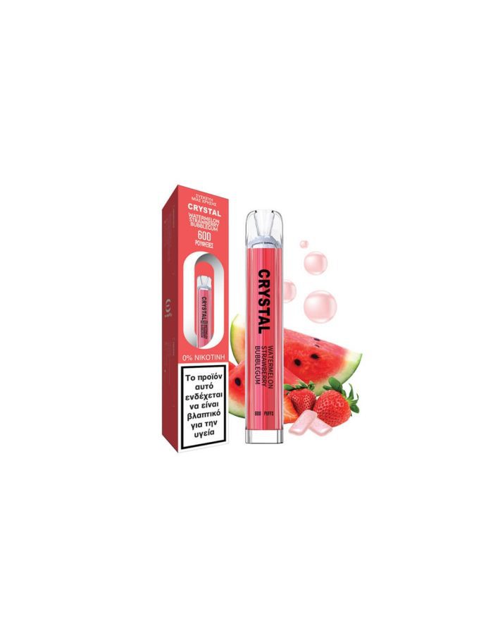 Crystal Bar Watermelon strawberry bubble gum 2ml 0mg