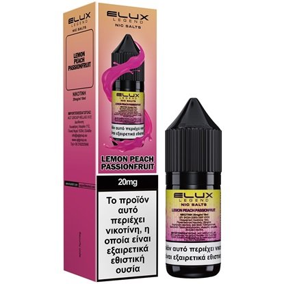 Elux Lemon Peach Passion Fruit Salt 20mg 10ml υγρό αναπλήρωσης για ηλεκτρονικό τσιγάρο