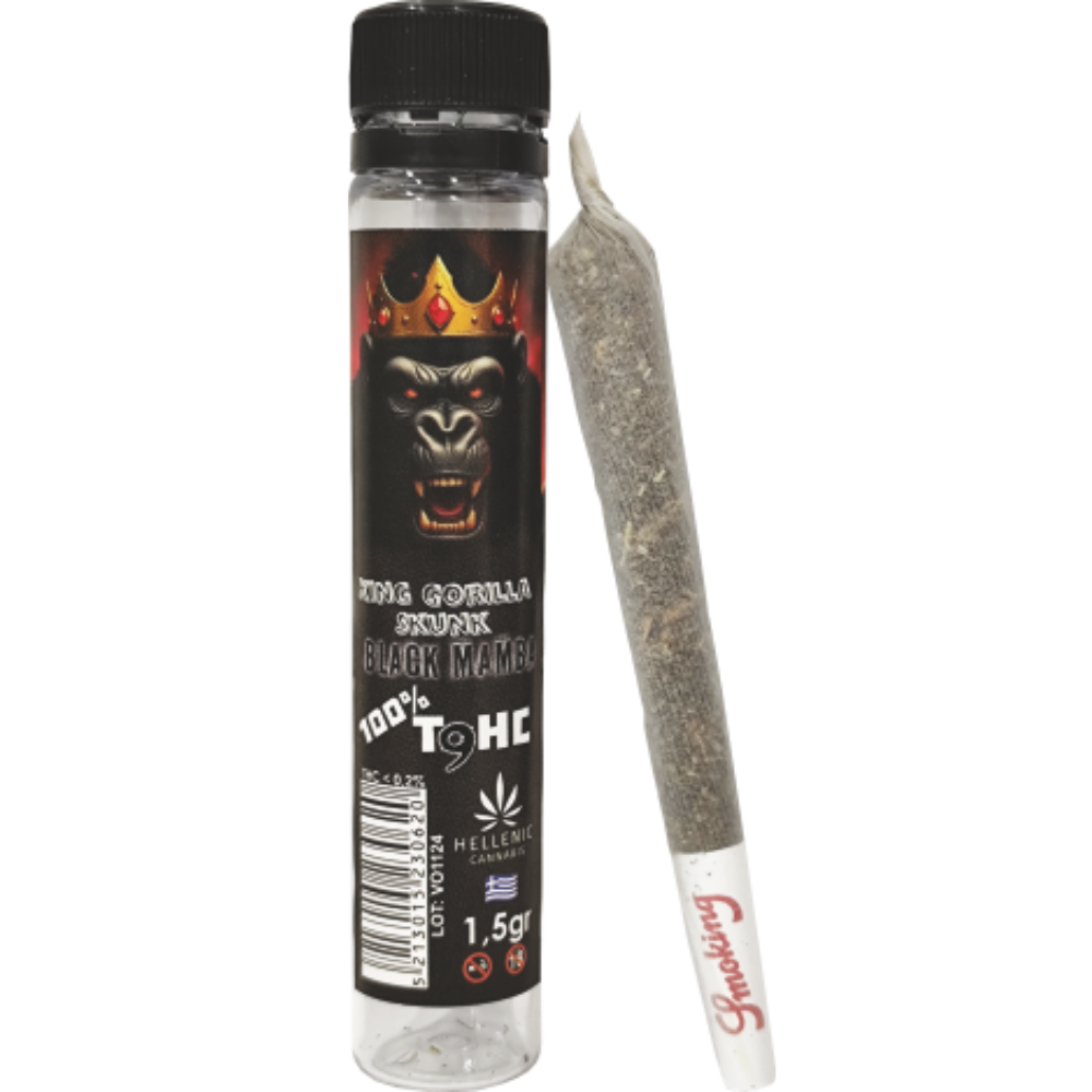 (Prerolled) King Gorilla Skunk 100% T9HC Black Mamba 1.5gr (Prerolled) King Gorilla Skunk 100% T9HC Black Mamba 1.5gr