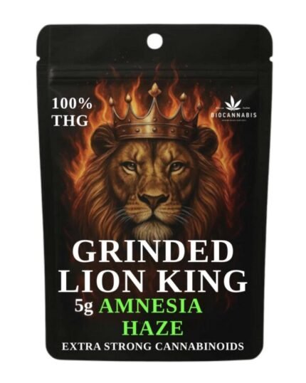 Lion King THG 100% Amnesia Haze 5gr Grinded Flower