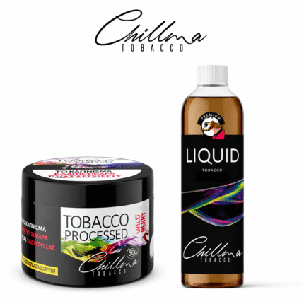 ένα μπουκαλάκι με γεύση ναργιλέ Chillma Tobacco Nutella